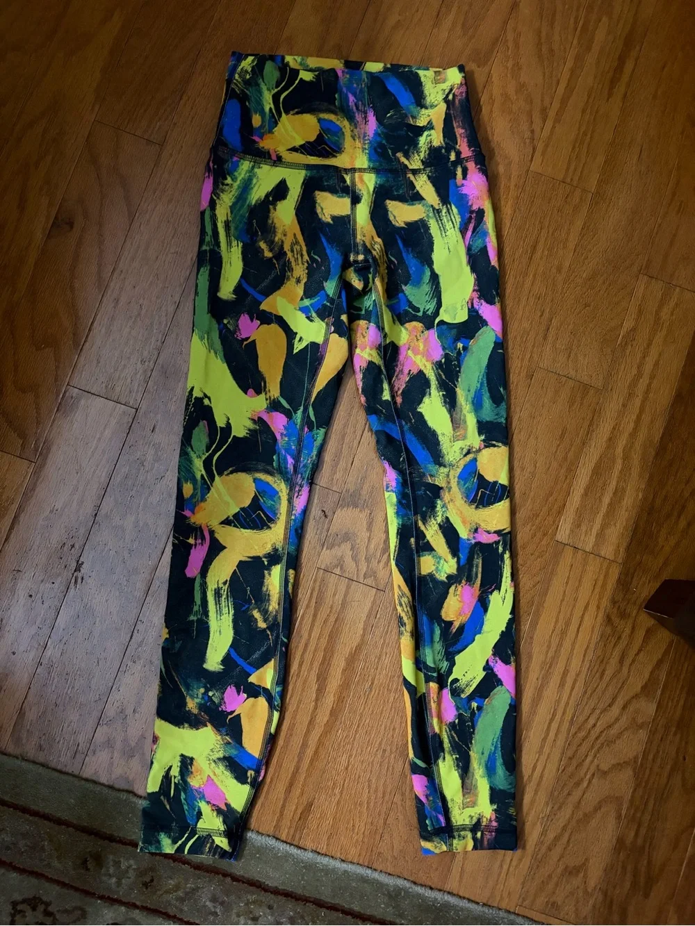 Lululemon Wunder Under Multicolor Abstract Print Leggings Size 4